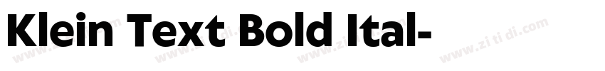 Klein Text Bold Ital字体转换 Klein Text Bold Ital字体转换